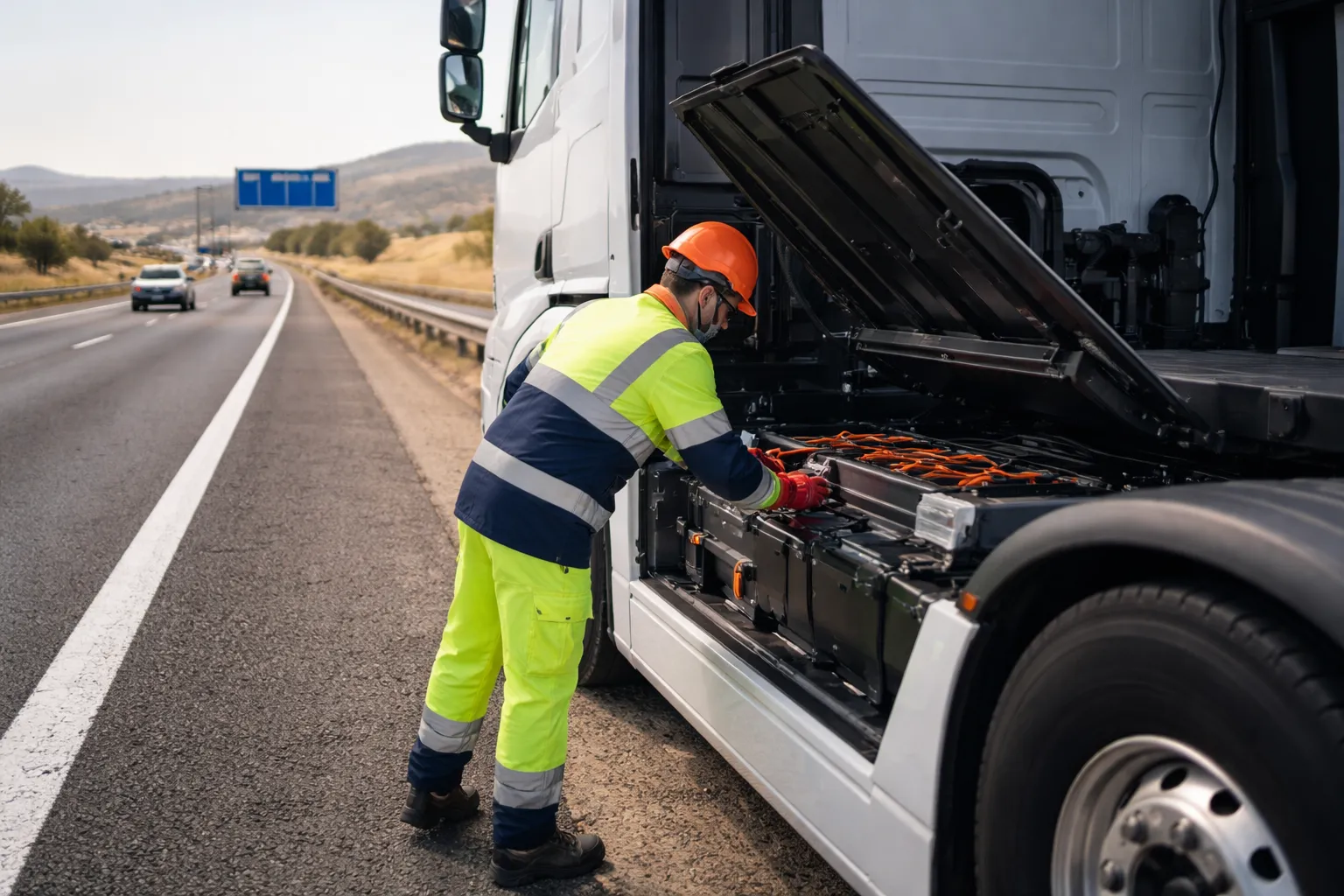 asistencia en carretera camiones eléctricos